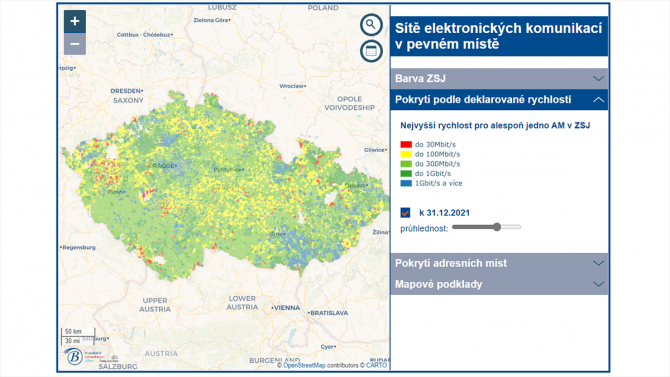 Kdo a kde nabízí internetové připojení v Česku? Stát spustil pěknou Mapu internetu