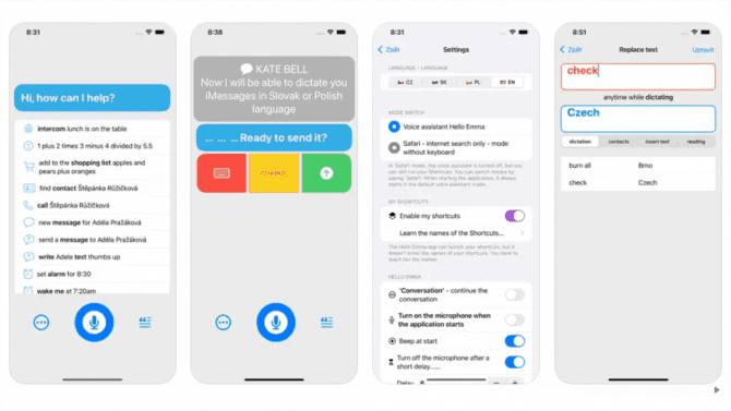 Pomocí nové aplikace Hello Emma lze ovládat iPhone mluvenou češtinou ve stylu Siri