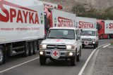 Do Náhorního Karabachu přijel první konvoj Červeného kříže. Vezl na 70 tun humanitární pomoci