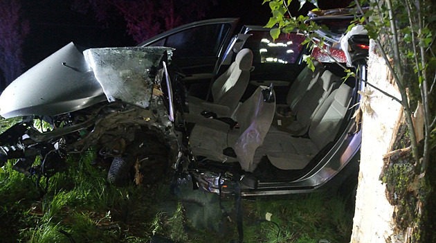 Devatenáctiletý řidič narazil autem do stromu, na místě zemřel