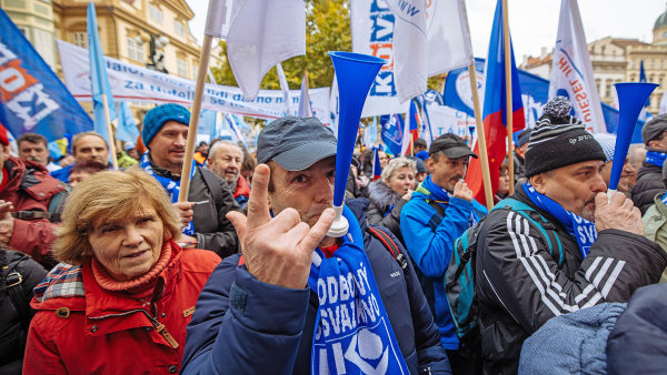 Praha zažije další protest odborářů proti krokům vlády