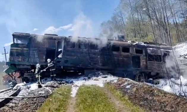 Na jihu Ruska vykolejil nákladní vlak. Po útoku zvenčí, tvrdí Moskva